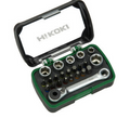 HiKOKI Set Avvitatura 24 Pz Mini Cricchetto 1/4" Inserti Assortiti