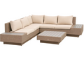 Art.OUT0074 Set da Giardino 4 Pezzi in Rattan con Cuscini e Tavolino - MARKET PRIME SHOP
