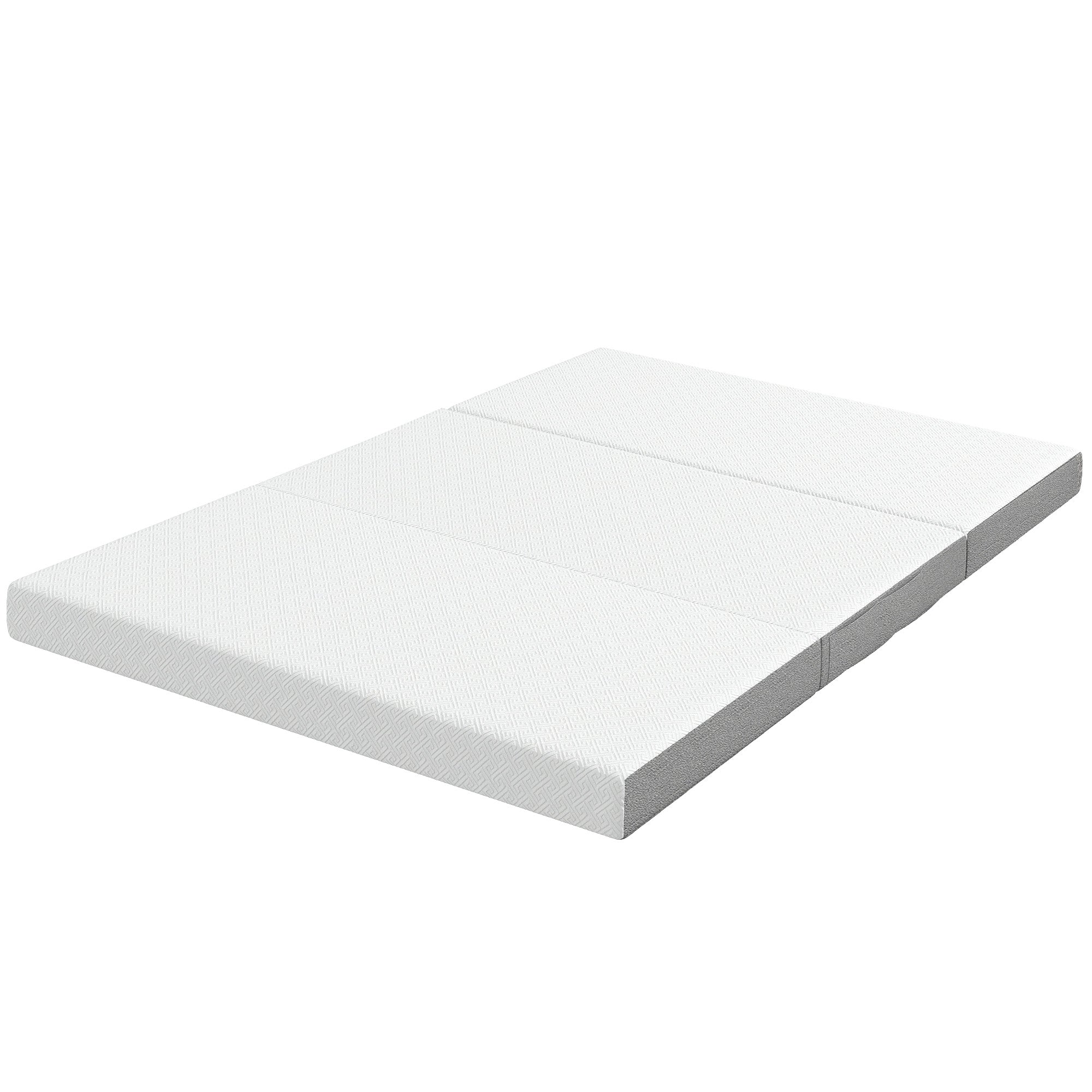 Materasso Pieghevole Memory Foam 195x120cm 10cm Grigio