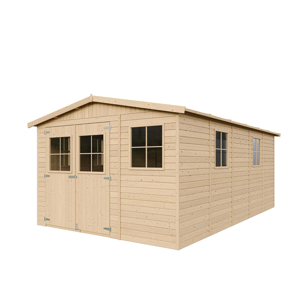 Casetta da Giardino in Legno Senza Pavimento Timbela M337 303x493 cm 15 m²