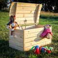Scatola Porta-Giocattoli in Legno per Bambini da Esterno | Certificata EN-71 | Trasporto Incluso