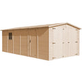 Garage in Legno Timbela M102 – 591x303 cm, 18 m², Finestre Plexiglass