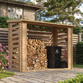Legnaia da Esterno in Legno 2 Scomparti 228 x 130 cm – 4 m³