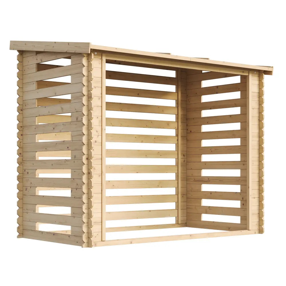 Legnaia da Esterno in Legno 2 Scomparti 228 x 130 cm – 4 m³