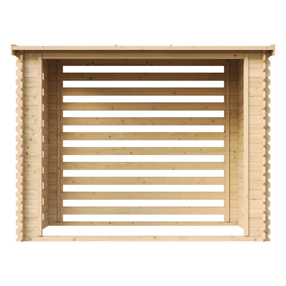 Legnaia da Esterno in Legno 2 Scomparti 228 x 130 cm – 4 m³