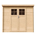TIMBELA M310F Casetta da giardino in legno SENZA PAVIMENTO – 235 x 130 cm – 3 m2 - MARKET PRIME SHOP