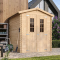 Casetta da Giardino Blockhouse in Legno Senza Pavimento 180x180 cm 3 m²