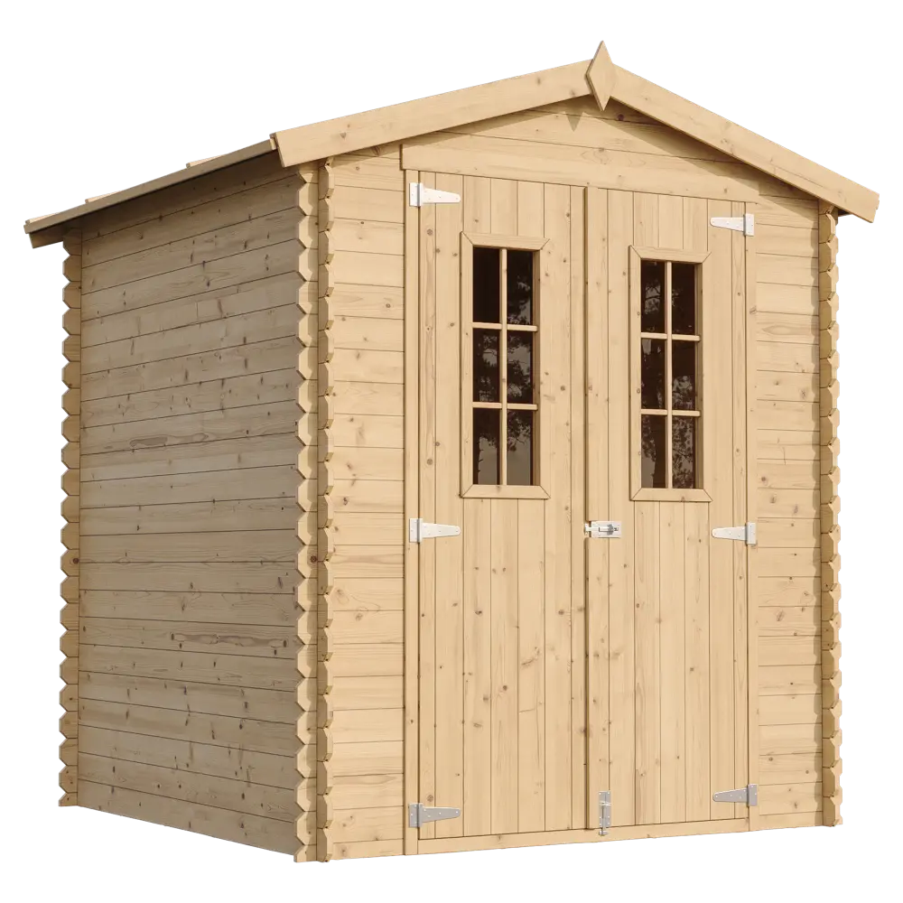 Casetta da Giardino Blockhouse in Legno Senza Pavimento 180x180 cm 3 m²