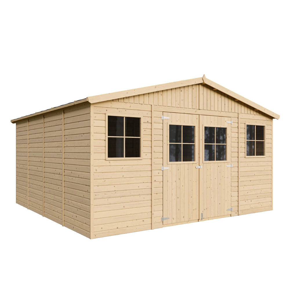Casetta da Giardino in Legno con Pavimento Timbela M330 401x395 cm 16 m²