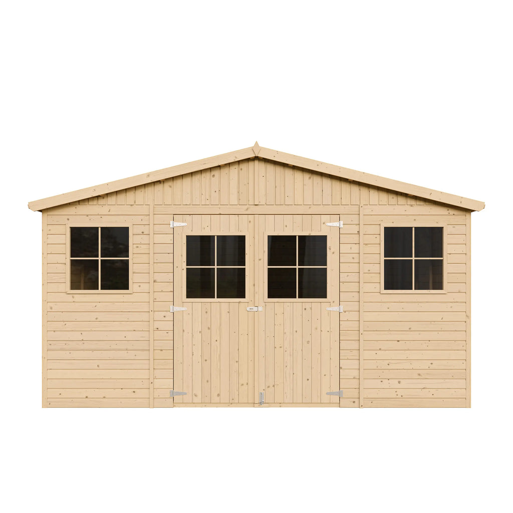 Casetta da Giardino in Legno con Pavimento Timbela M330 401x395 cm 16 m²