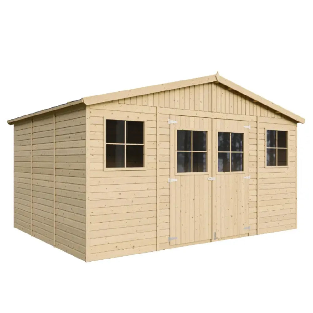 Casetta da giardino in legno SENZA PAVIMENTO – 401 x 297 cm – 12 m2