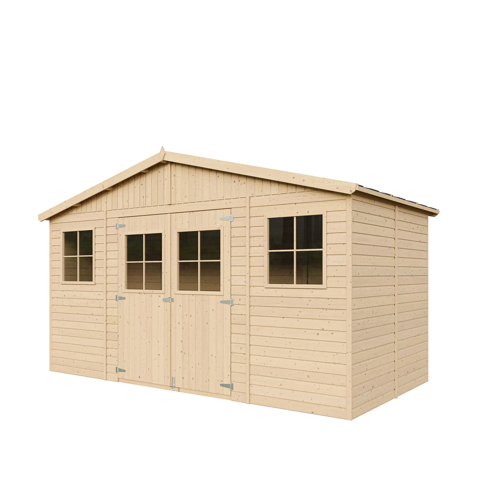 Casetta da Giardino in Legno Senza Pavimento 401x199xH218 cm 8 m²