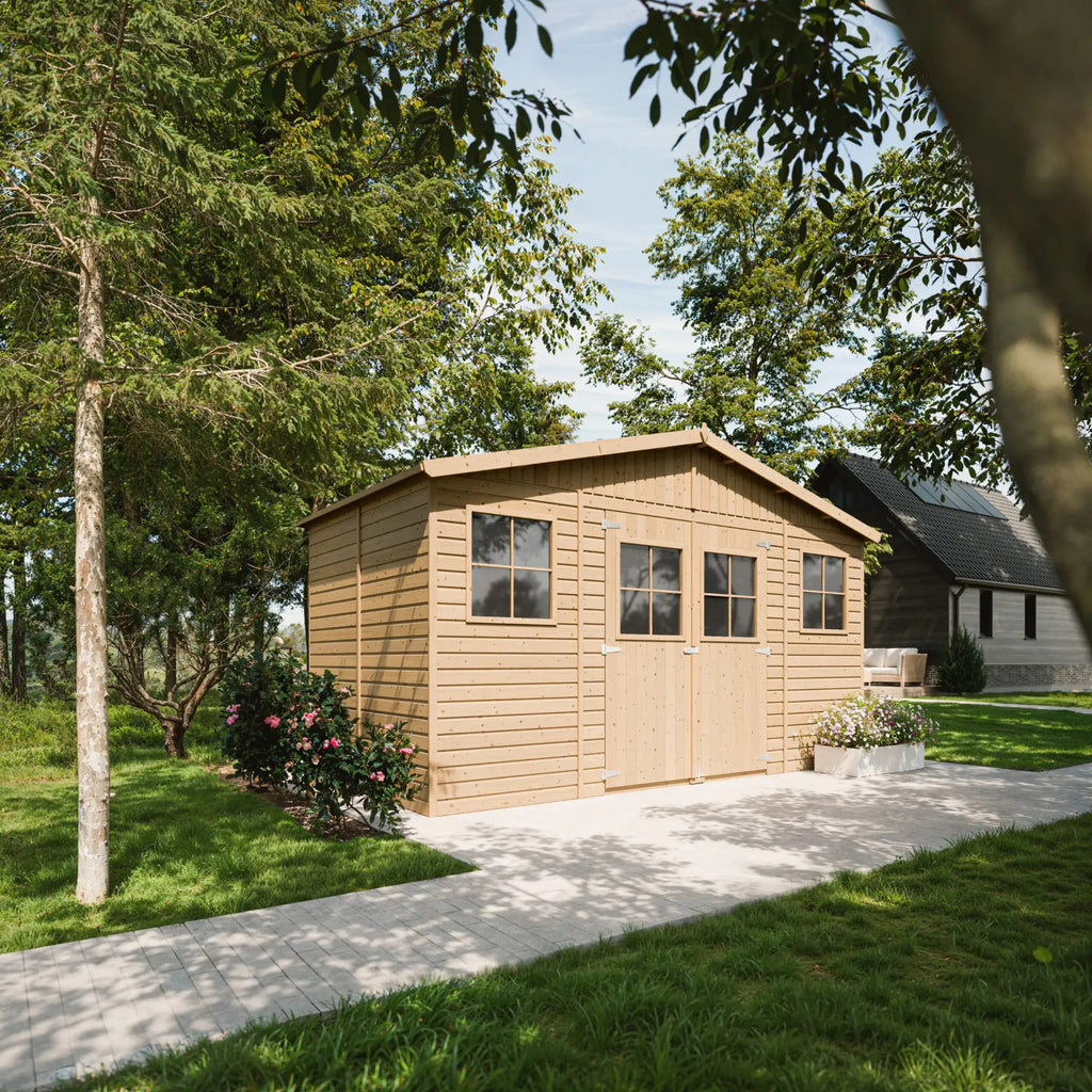 Casetta da Giardino in Legno Senza Pavimento 401x199xH218 cm 8 m²