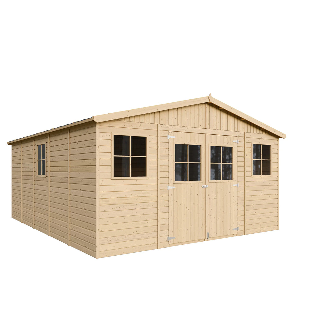 Casetta da Giardino in Legno con Pavimento Timbela M333 401x493 cm 20 m²