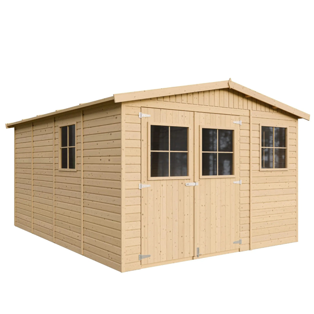 Casetta da Giardino in Legno Senza Pavimento Timbela M336 303x395 cm 12 m²