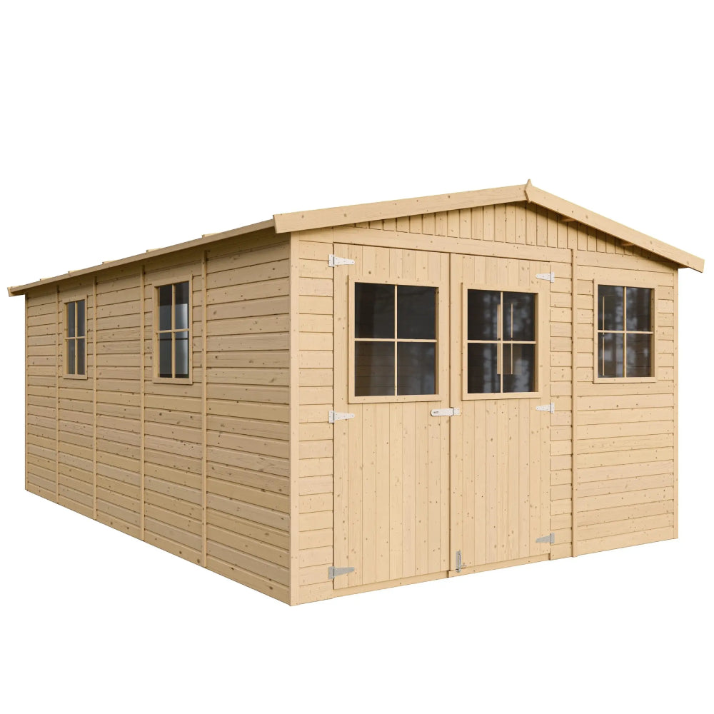 Casetta da Giardino in Legno Senza Pavimento Timbela M337 303x493 cm 15 m²