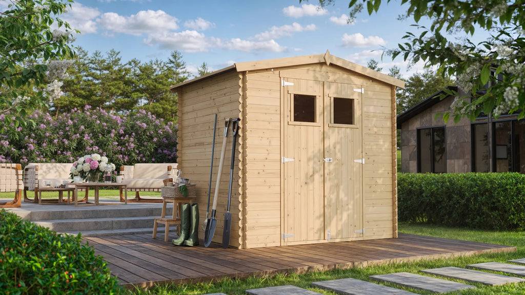 Casetta da Giardino Blockhouse in Legno con Pavimento LP ProStruct 220x220 cm 4 m²