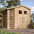 Casetta da Giardino in Legno con Pavimento e Legnaia 256 x 200 cm – 5 m²