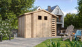 Casetta da Giardino in Legno con Pavimento e Legnaia 312 x 200 cm – 6 m²