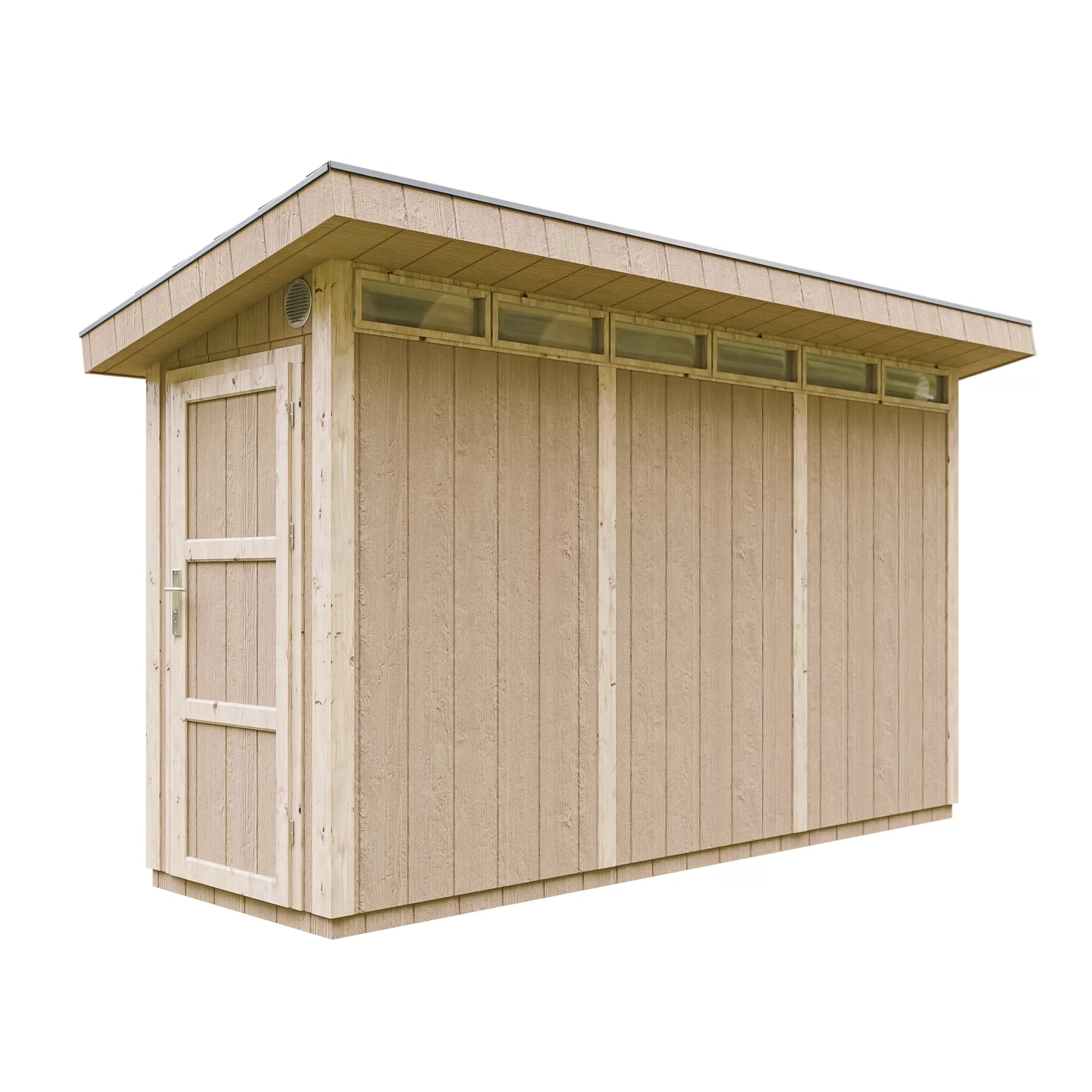 Casetta da Giardino in Legno Slim con Guaina 118x368xH239 cm 4 m²