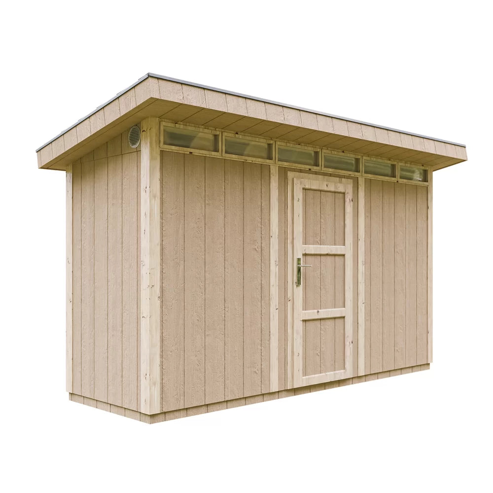 Casetta da Giardino in Legno Slim con Guaina 118x368xH239 cm 4 m²