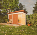 Casetta da Giardino in Legno Slim con Guaina 118x368xH239 cm 4 m²