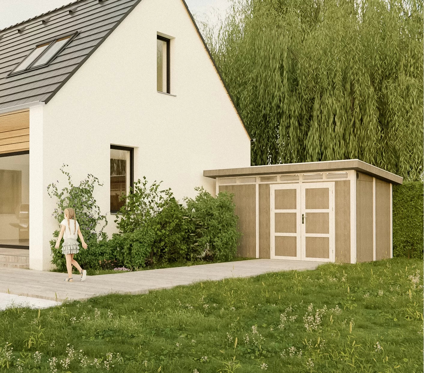 Casetta da Giardino in Pannelli Timbela M904 236x368 cm 9 m²