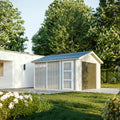 Garage in Legno LP® SmartSide® Timbela M990B – 354x368 cm, 13 m², Porta Elettrica