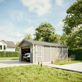 Garage in Legno LP® SmartSide® Timbela M992B – 354x604 cm, 21 m², Porta Elettrica