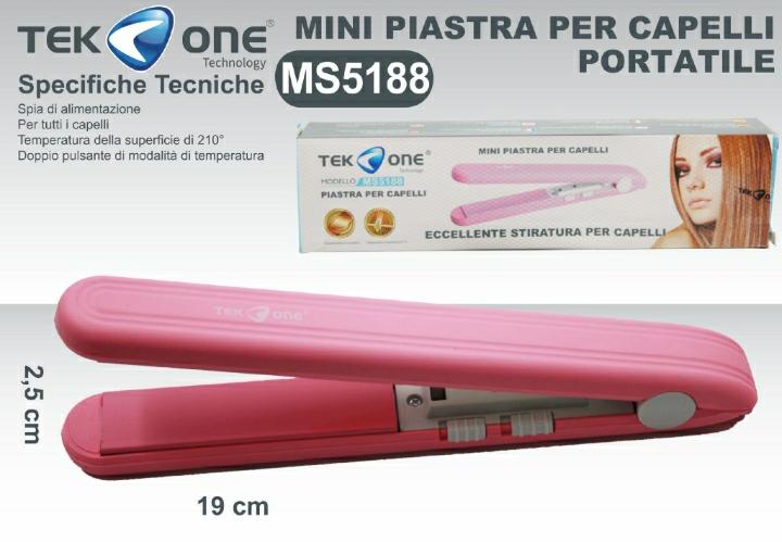 Mini Piastra per Capelli Portatile MS5188 – Confezione 2 Pezzi (1+1 Omaggio)