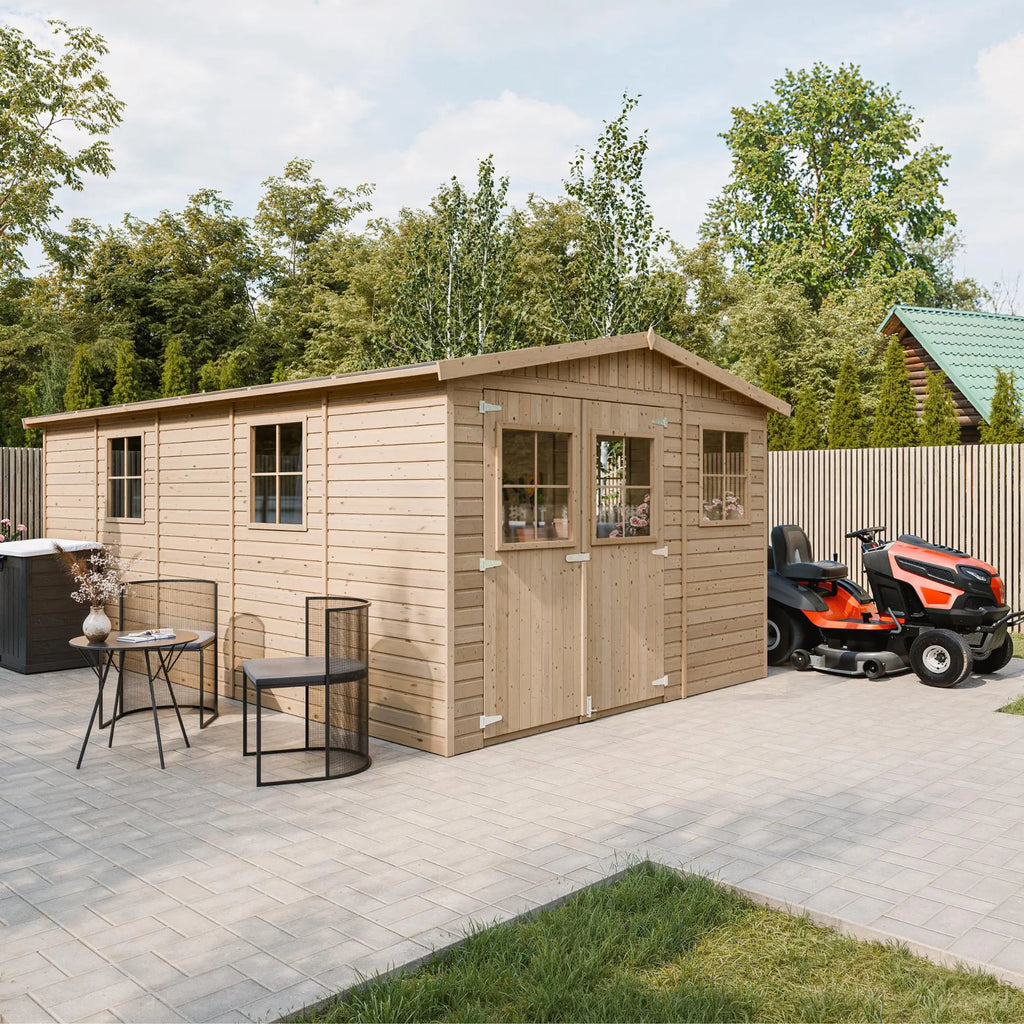 Casetta da Giardino in Legno con Pavimento Timbela M337 303x493 cm 15 m²