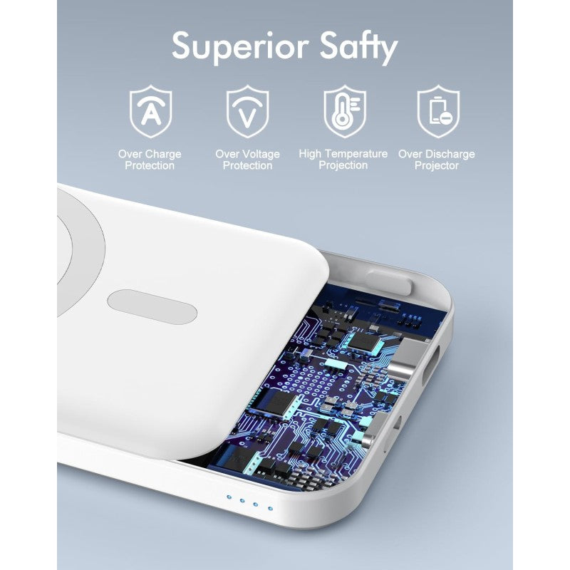 Power Bank MagSafe 5000mAh Bianco