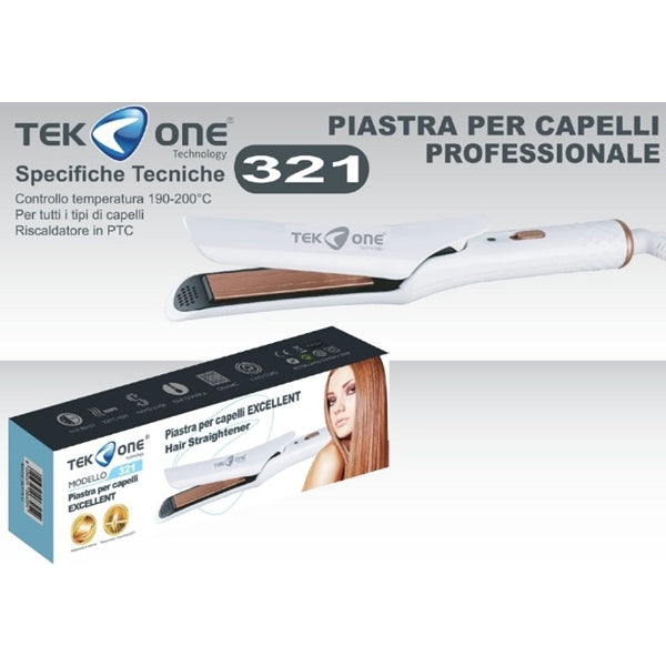 Piastra per Capelli in Ceramica 220°C mod. 321 – Confezione 2 Pezzi (1+1 Omaggio)