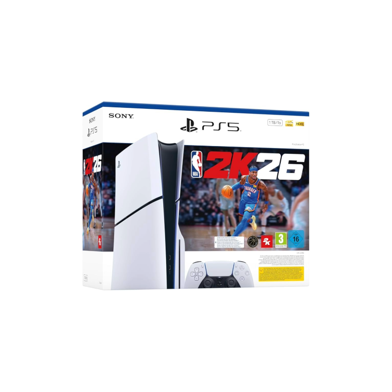 Sony PlayStation 5 Slim 1TB Disc Edition + NBA 2K26 Bundle