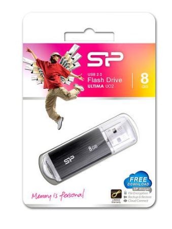 Silicon Power Ultima U02 8GB USB 2.0 Chiavetta USB Nera