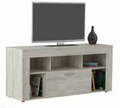 Mobile Porta TV Vision Bianco 135x41,5x60 cm – Struttura Robusta con Vano Inferiore