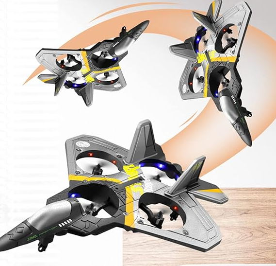 Goolsky Aereo RC 2.4GHz 6CH EPP Gravity Sensing Stunt Roll LED Argento