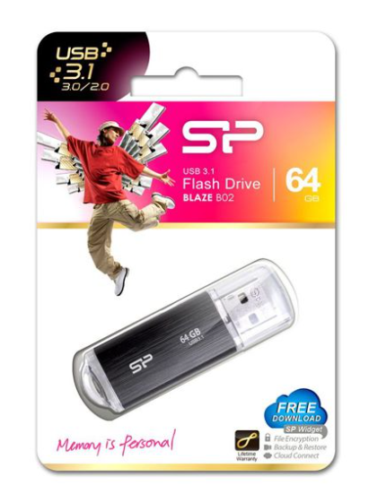 Silicon Power Ultima U02 64GB USB 2.0 Chiavetta USB Nera