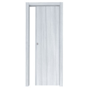 Porta Microtec Scorrevole Palissandro Bianco Verticale 60x210