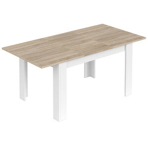 Kit Tavolo Kendra 140/190x90xH78 Rovere Bianco