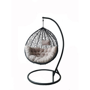 Poltrona Sospesa Acciaio Polyrattan 195x105cm Luna