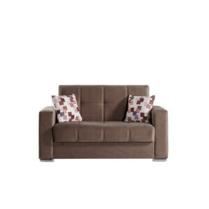 Divano 2 Posti Alba Cappuccino con Cassettone 158x85x92 cm