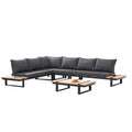 Salotto Angolare Calabasas Alluminio Teak FSC