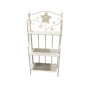 Scaffale 3 Ripiani 60X28X127 Cm Bianco Antico Epoque