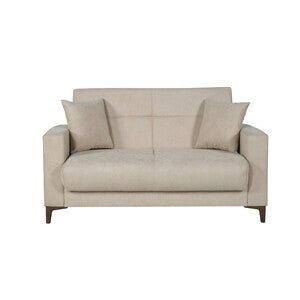 Divano 2 Posti Bravo Beige con Cassettone 152x87x90 cm
