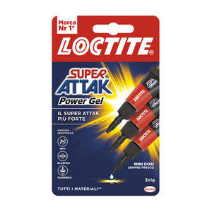 Loctite Super Attak Power Gel Mini Dosi 3x1g Confezione 24 Pz