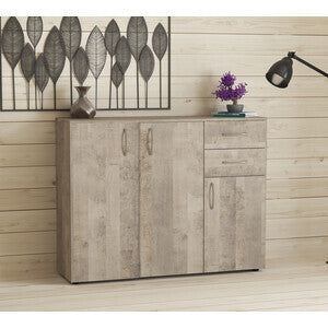 Kit Mobile 3 Ante + 2 Cassetti 102x35,5x92,5 cm Rovere PL