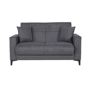 Divano 2 Posti Bravo Grigio con Cassettone 152x87x90 cm