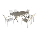 Set Tavolo con 6 Sedie Alluminio XDesign Beige Polywood
