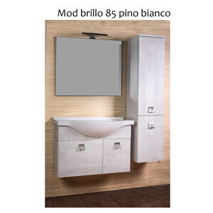 Mobile Bagno Brillo 85 Sospeso Pino Bianco